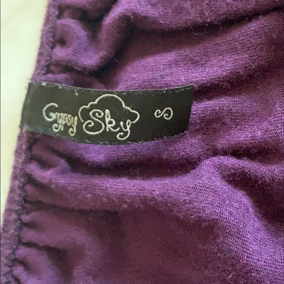 Dark purple Flare sleeve t-shirt - Picture 2 of 3